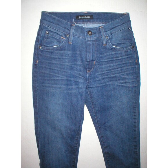 New Womens James Jeans Designer 25 Skinny Mediterranean Twiggy Dark Blue USA - Picture 3 of 4